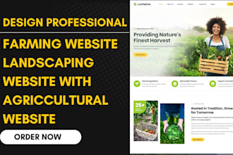 design responsive farming website agriculture website landscaping website