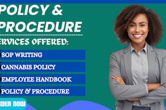 write business policies, cannabis policies, and employee handbooks
