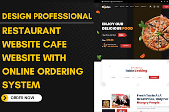 design professional restaurant website cafe website with online ordering system