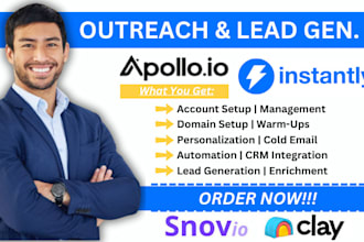 build outreach system with apollo, clay com, instantly ai, apollo io workflows