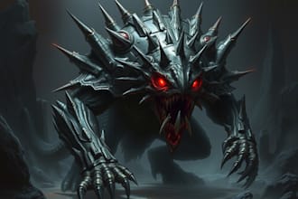 do monster character illustration metal fantasy horror dark art dnd scary ugly