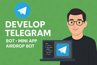create a custom telegram bot with automation, and advanced features using python