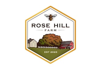 design sustainability farm producing honey logo
