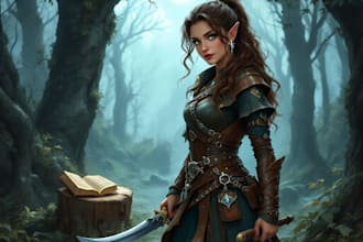 draw original dnd fantasy character art
