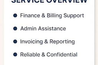 provide finance, billing and admin support services