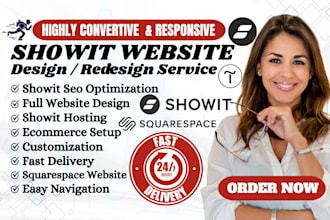 design, redesign your showit, squarespace website,  tilda website