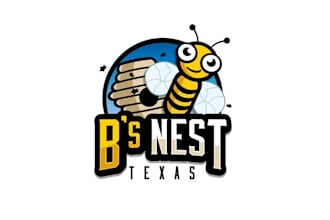design draw friendly bumblebee nest boat decal logo