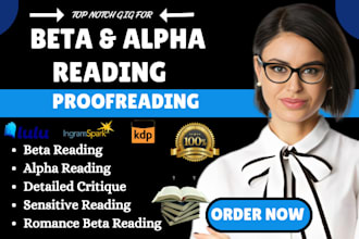 be beta read or alpha read your fantasy or sci fi manuscript fiction book