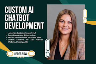 build custom ai chatbot development for ecommerce, customer support, chat app
