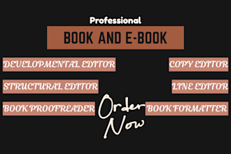 be your book and ebook line structural and developmental editor