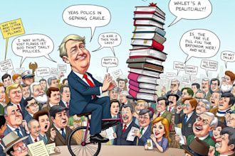 make a crazy political or satirical cartoon