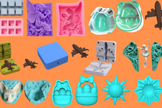 make plastic silicone mold chocolate mold injection mold in solidworks
