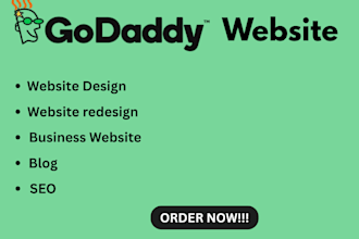 design or redesign godaddy website, SEO, ecommerce