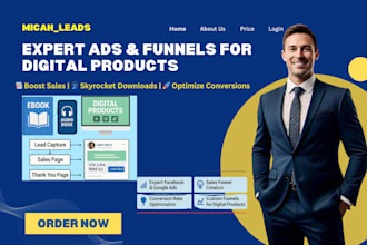 run expert ads build funnels for ebooks audiobooks and digital products