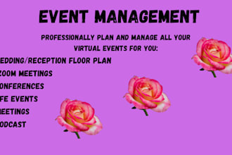 professionally plan and manage all your events for you