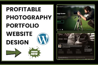 build photography portfolio wedding online booking website in wordpress