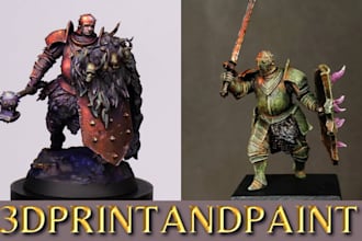 do 3d print and paint warhammer miniature resin printing tabletop action figures