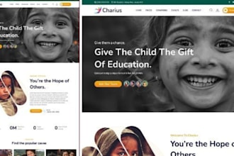design nonprofit website, ngo, donation charity website, nonprofit
