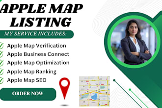 create verified apple map listing, apple business connect and gmb listing