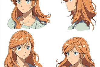 sketch expression sheet of your favourite anime characters