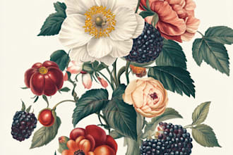 design vector botanical illustrations of flowers or any plants