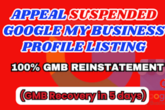 unsuspend gmb, recover gmb suspension reinstate google business profile listing
