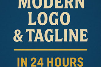 create a modern logo and matching tagline in 24 hours
