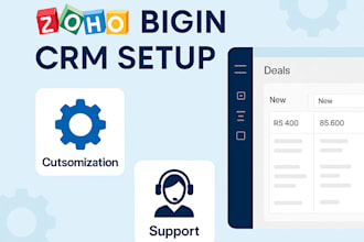 implement zoho bigin CRM with custom pipeline and automation