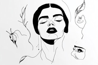make minimalist line art tattoo design
