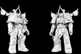 3d print and paint miniature, warhammer 40k  for game and model