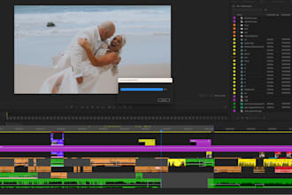 create a 1 minute wedding highlight video for social media