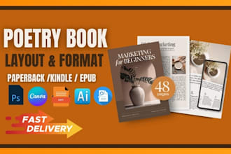 poetry book cover design poetry book formatting ebook cover poetry illustration
