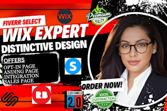 design wix sales funnel, wix landing page, redbubble, wix expert, website