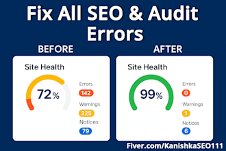 fix  semrush, ahrefs technical SEO and audit errors