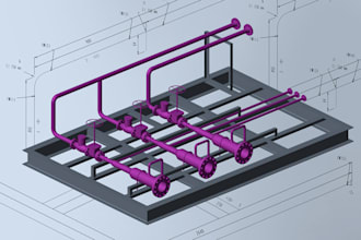 create industrial p and id, pfd, and flowchart drawing in autocad