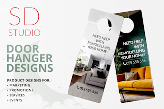 design a professional door hanger