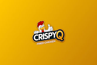 design a custom chicken mascot restaurant or food brand logo