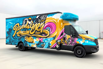 provide truck wrap design or van wrap design