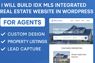 build idx mls integrated real estate website in wordpress for agents