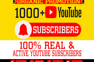grow your youtube channel to gain 1000 and more subscriber