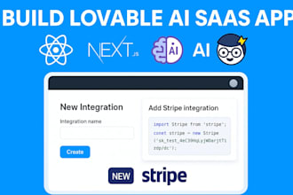 build lovable ai saas app react js next js ai coder bolt new stripe integration