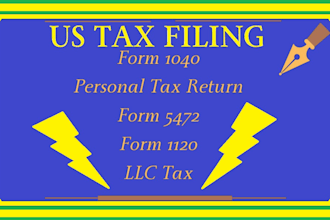us tax filing, US tax returns, llc tax, business tax 1120 5472 1040 cpa