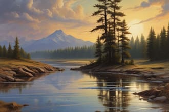 draw realistic digital oil painting from your photo