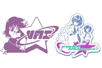 do modern edgy streetwear anime clothing y2k logo design