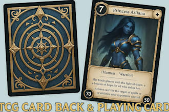 design custom trading card game card game box design card game art card template