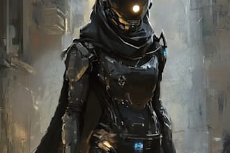 create star wars and sci fi illustration
