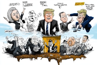 create political and editorial cartoons