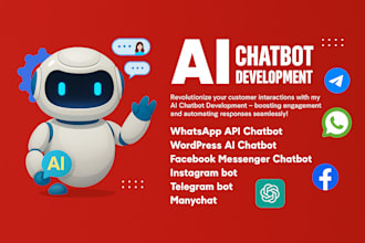 build ai whatsapp chatbot,telegram chatbot, integrate chatgpt dialogflow twilio