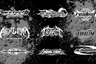 do premium lettering typography y2k streetwear logo for you