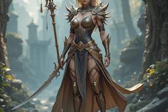 make a fantasy character art for similar